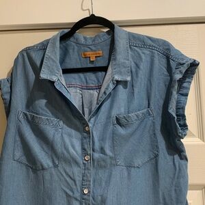JACHS Girlfriend Light Blue Denim Shirt